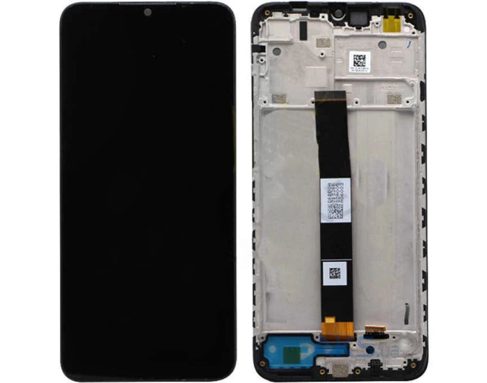 Дисплей з сенсорним екраном (модуль) Xiaomi Redmi 10A/9A/9C/9AT/POCO C3/ Umidigi A9/A11/A11S, чорний з рамкою