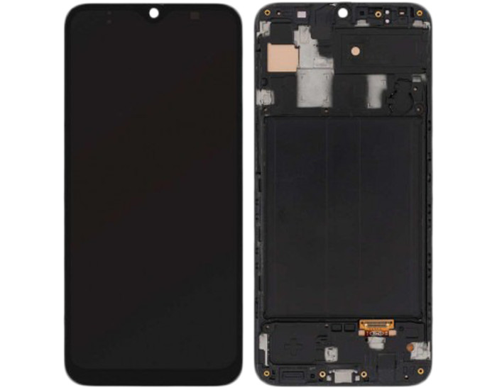 Дисплей з сенсорним екраном (модуль) Samsung A305 A30 2019 /A30 A305F /A50 A505 /A50 A505F /A50s A507 /A50s A507F, чорний з рамкою, OLED