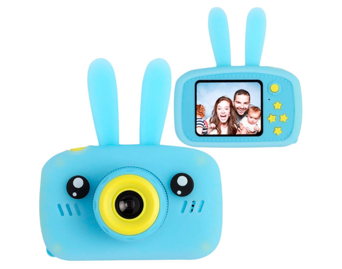 Детский цифровой фотоаппарат с чехлом DL174 Blue