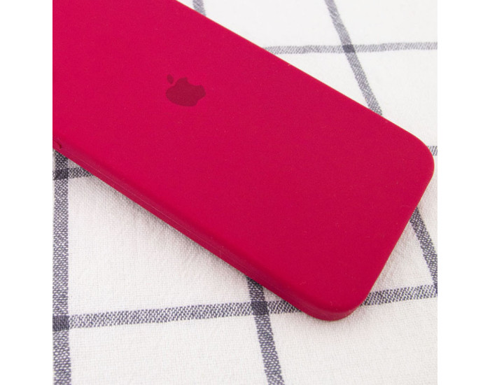 Чехол-силикон оригинал Square Cover Soft Matte Full Camera iPhone 11 Pro Max Rose Red
