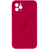 Чехол-силикон оригинал Square Cover Soft Matte Full Camera iPhone 11 Pro Max Rose Red