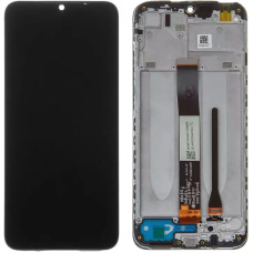 Дисплей з сенсорним екраном (модуль) Xiaomi Redmi 9A/Redmi 9C, чорний, з рамкою оригінал