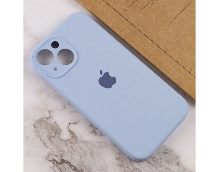 Чехол-силикон оригинал Full Camera Soft Matte iPhone 13 (Голубой / Sweet Blue)