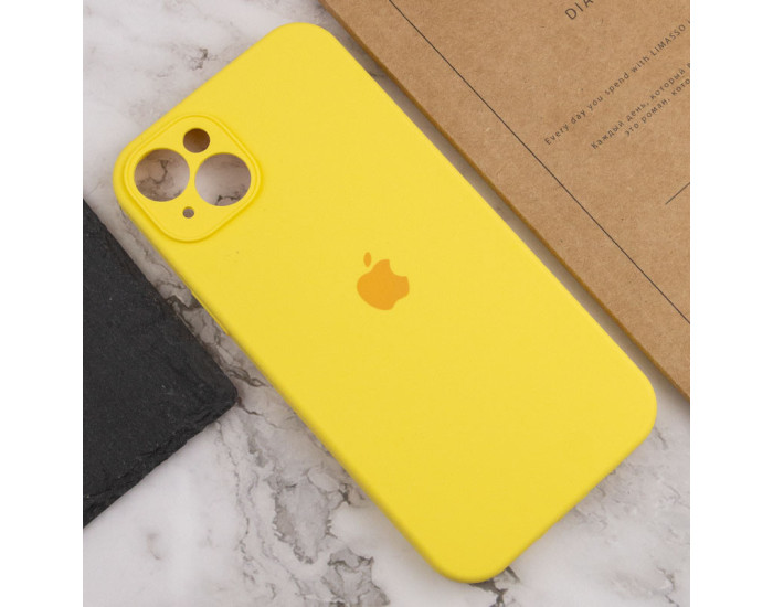 Чехол-силикон оригинал Full Camera Protective (AA) для Apple iPhone 13 (Желтый / Yellow)