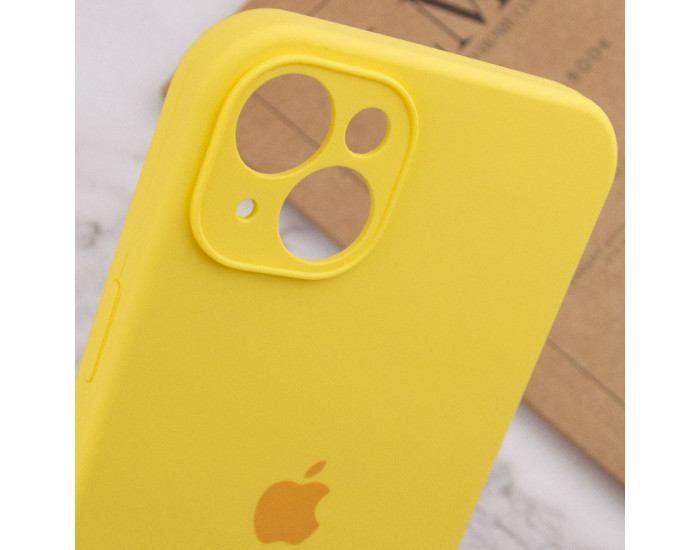 Чехол-силикон оригинал Full Camera Protective (AA) для Apple iPhone 13 (Желтый / Yellow)