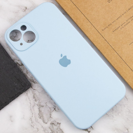 Чехол-силикон Case Full Camera Protective (AA) для Apple iPhone 13 (Голубой / Blue)