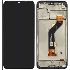Дисплей з сенсорним екраном (модуль) Tecno Spark 8C KG5n, чорний, з рамкою, оригінал (FPC6605-2)