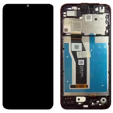 Дисплей с сенсорным экраном (модуль) Motorola XT2345 Moto E13, черный, с рамкой, оригинал