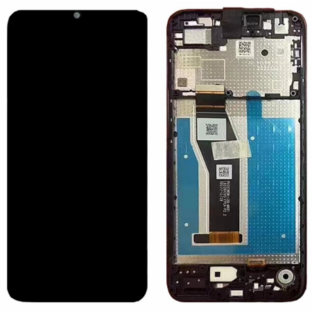 Дисплей с сенсорным экраном (модуль) Motorola XT2345 Moto E13, черный, с рамкой, оригинал