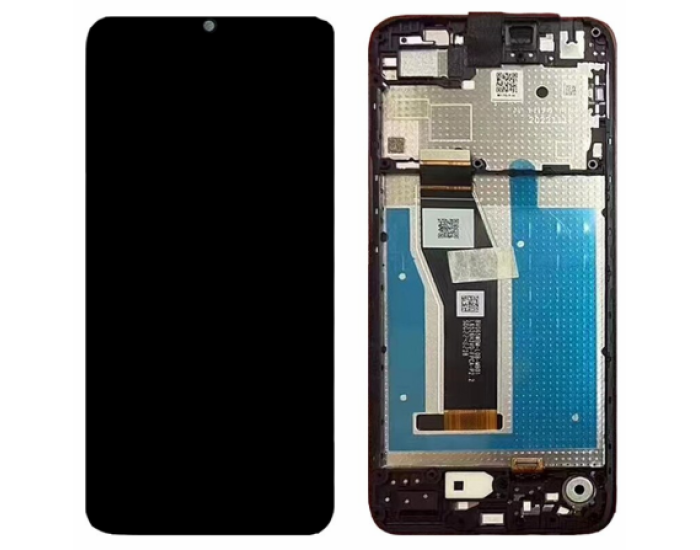 Дисплей с сенсорным экраном (модуль) Motorola XT2345 Moto E13, черный с рамкой, оригинал