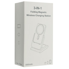 Бездротова зарядка 3in1 V17 + Power Bank MagSafe 5000mAh (iPhone, iWatch, AirPods) Black