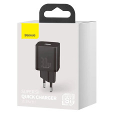 Сетевое зарядное устройство Baseus 1Type-C Super Si 30W Black