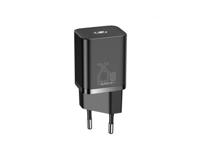 Мережеве зарядний пристрій Baseus Super Si Quick Charger 1C 25W EU Mini White Cable Type-C to Type-C 3A 1m (TZCCSUP-L02) White
