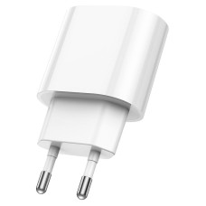 Мережеве зарядний пристрій Hoco Finger (1USB/C109A) (18W/QC3.0) з кабелем Micro White