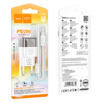 Сетевое зарядное устройство Hoco CS12A Ocean Single Port QC3.0 Charger Set с кабелем Type-C (1USB-A/18W) Black