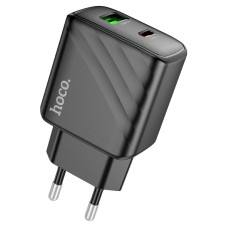 Сетевое зарядное устройство Hoco CS23A Sunlight Dual Port PD30W+QC3.0 charger Black