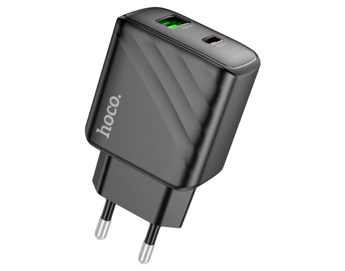 Мережеве зарядний пристрій Hoco CS23A Sunlight Dual Port (PD30W+QC3.0) Black