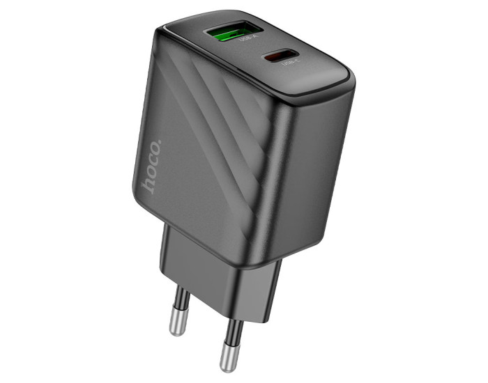 Мережеве зарядний пристрій Hoco CS23A Sunlight Dual Port (PD30W+QC3.0) Black