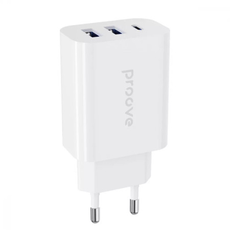 Сетевое зарядное устройство Proove Rapid 30W (2 USB + Type-C) (Белый \ White)