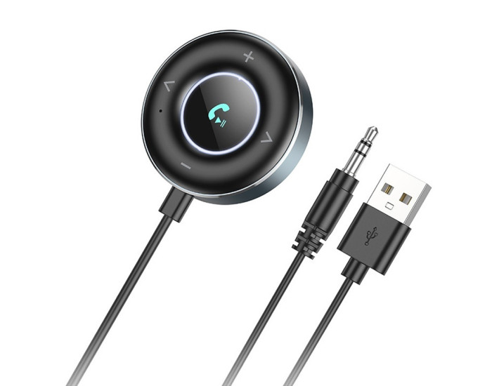 Автомобільний FM-Модулятор BOROFONE BC58 Gamble (USB+Jack 3,5mm) (Metal gray)