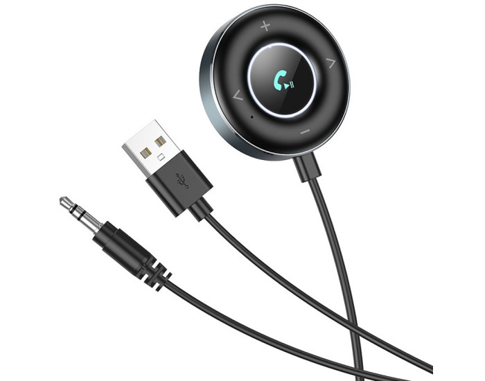 Автомобільний FM-Модулятор BOROFONE BC58 Gamble (USB+Jack 3,5mm) (Metal gray)