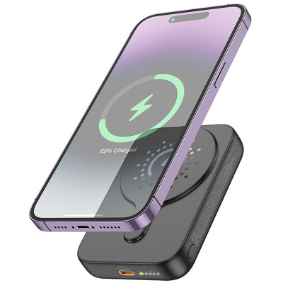 Портативна батарея (Power Bank) Hoco J117A Esteem PD20W magnetic 10000mAh Black