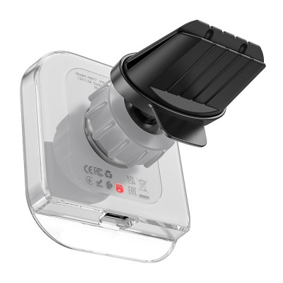 Автотримач з Бездротовий зарядкою Hoco HW17 Crystal (air outlet) Gray