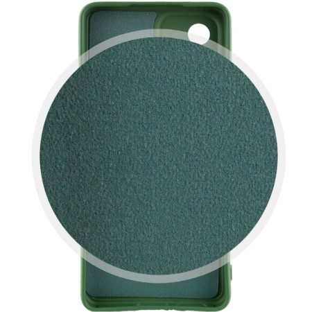 Чехол-силикон Getman Liquid Silk Full Camera Samsung Galaxy A56 5G (Зеленый / Dark green)