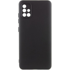 Чехол-силикон Getman Liquid Silk Full Camera Samsung Galaxy A71 (Черный / Black)