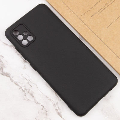 Чехол-силикон Getman Liquid Silk Full Camera Samsung Galaxy A71 (Черный / Black)