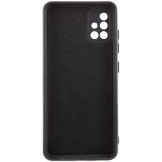 Чехол-силикон Getman Liquid Silk Full Camera Samsung Galaxy A71 (Черный / Black)