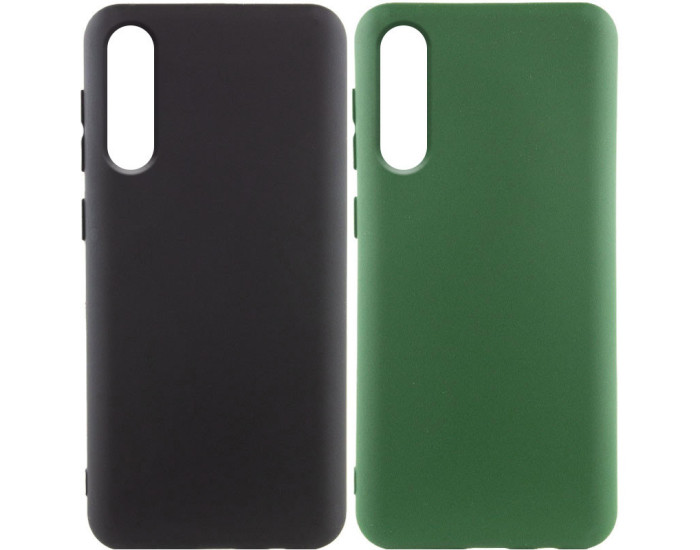 Чохол-силікон Getman Liquid Silk Full Camera Samsung Galaxy A50, A505, A30S, A307, A50S, A507 (Зелений / Dark Green)