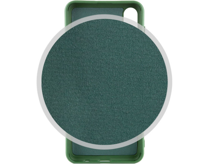 Чохол-силікон Getman Liquid Silk Full Camera Samsung Galaxy A50, A505, A30S, A307, A50S, A507 (Зелений / Dark Green)