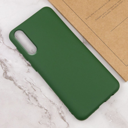 Чехол-силикон Getman Liquid Silk Full Camera Samsung Galaxy A50, A505, A30S, A307, A50S, A507 (Зеленый / Dark Green)