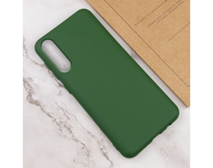 Чохол-силікон Getman Liquid Silk Full Camera Samsung Galaxy A50, A505, A30S, A307, A50S, A507 (Зелений / Dark Green)