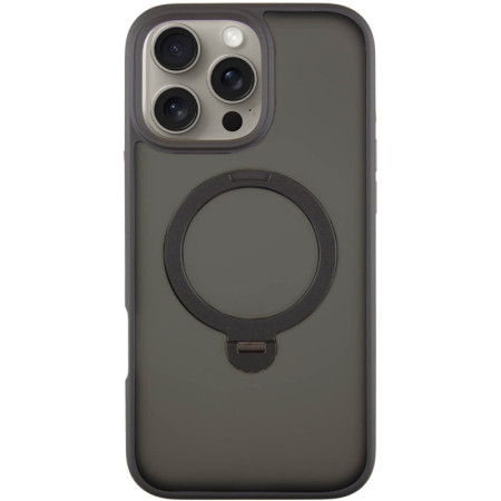 Чехол-силикон Metal Buttons with MagSafe Colorful HQ Ring Apple iPhone 16 Pro Max, Черный Чехол-силикон Metal Buttons with MagSafe Colorful HQ Ring Apple iPhone 16 Pro Max, Черный