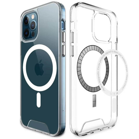 Чехол-силикон Space Case with MagSafe Apple iPhone 12 / 12 Pro Прозрачный Чехол-силикон Space Case with MagSafe Apple iPhone 12 / 12 Pro Прозрачный