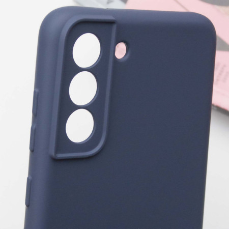 Чехол-силикон Silicone Lakshmi Full Camera Samsung S21 FE, G990, (Темно-синий / Dark Blue)