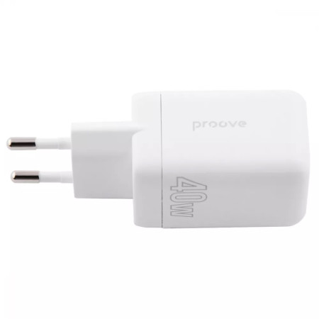 Сетевое зарядное устройство Proove Silicone Power 40W (Type-C+ Type-C) (Черный \ Black)