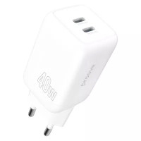 Мережеве зарядний пристрій Proove Silicone Power 40W (Type-C+ Type-C) (Чорний \ Black)