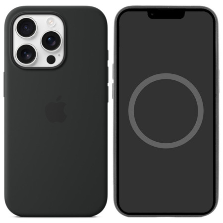 Чехол-силикон оригинал Silicone Case with Magsafe and Animation iPhone 16 Pro Black Чехол-силикон оригинал Silicone Case with Magsafe and Animation iPhone 16 Pro Black