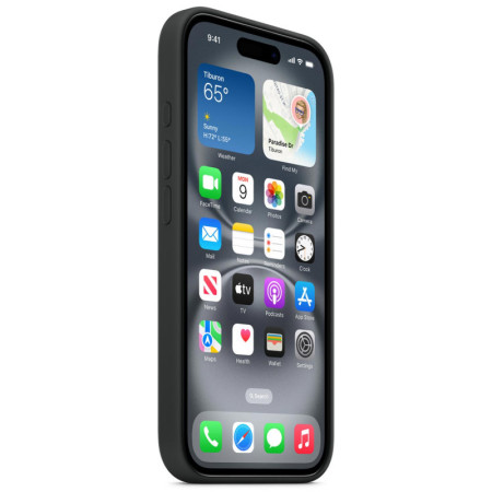 Чехол-силикон оригинал Silicone Case with Magsafe and Animation iPhone 16 Pro Black