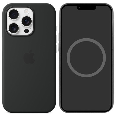 Чохол-силікон оригінал Silicone Case with Magsafe and Animation iPhone 16 Pro Max Black