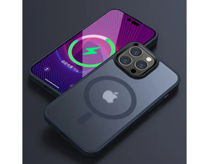 Чехол-силикон Metal Buttons Apple iPhone 14 Pro, Синий