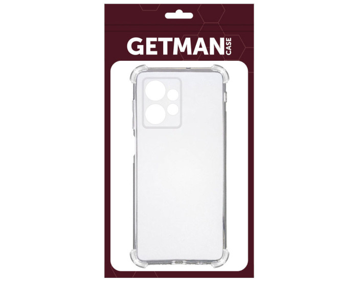 Чохол-силікон Getman Ease logo посилені кути Xiaomi Redmi Note 13 4G, Прозорий