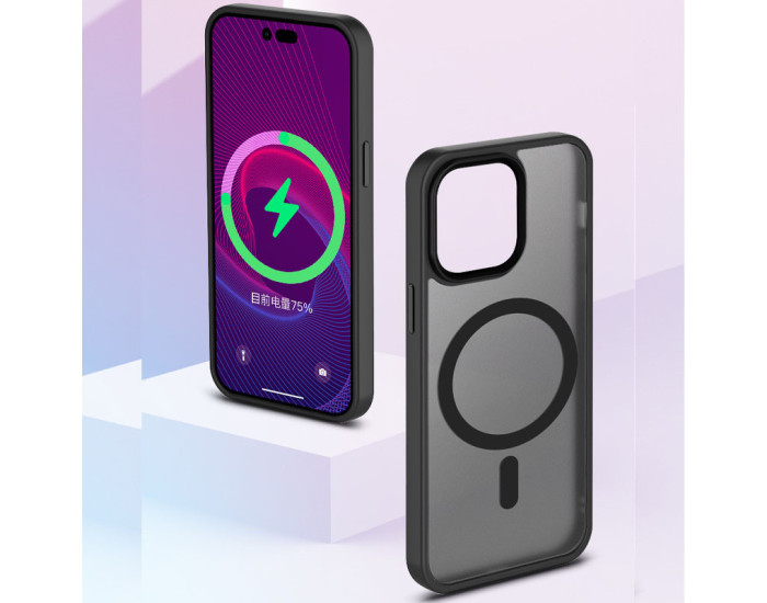 Чехол-силикон Metal Buttons Apple iPhone 14 Pro, Черный
