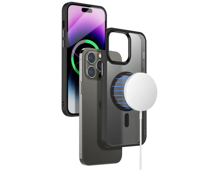Чехол-силикон Metal Buttons Apple iPhone 14 Pro, Черный