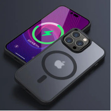 Чехол-силикон Metal Buttons Apple iPhone 14 Pro, Черный