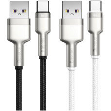 Кабель USB Baseus Cafule Metal Type-C 66W (CAKF000101) Black 1m