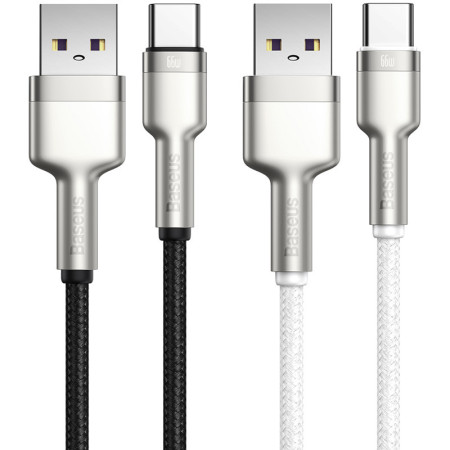 Кабель USB Baseus Cafule Metal Type-C 66W (CAKF000101) Black 1m